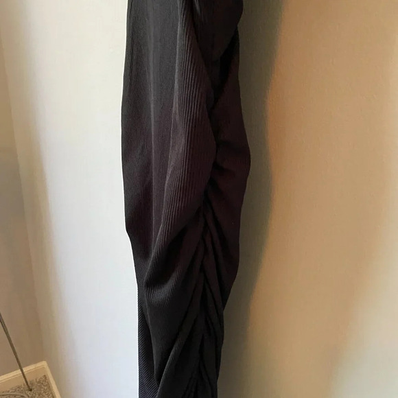 Mable Womens Medium Bodycon Cut Out Front Twist Mini Party Going Out Black Dress - Picture 15 of 16